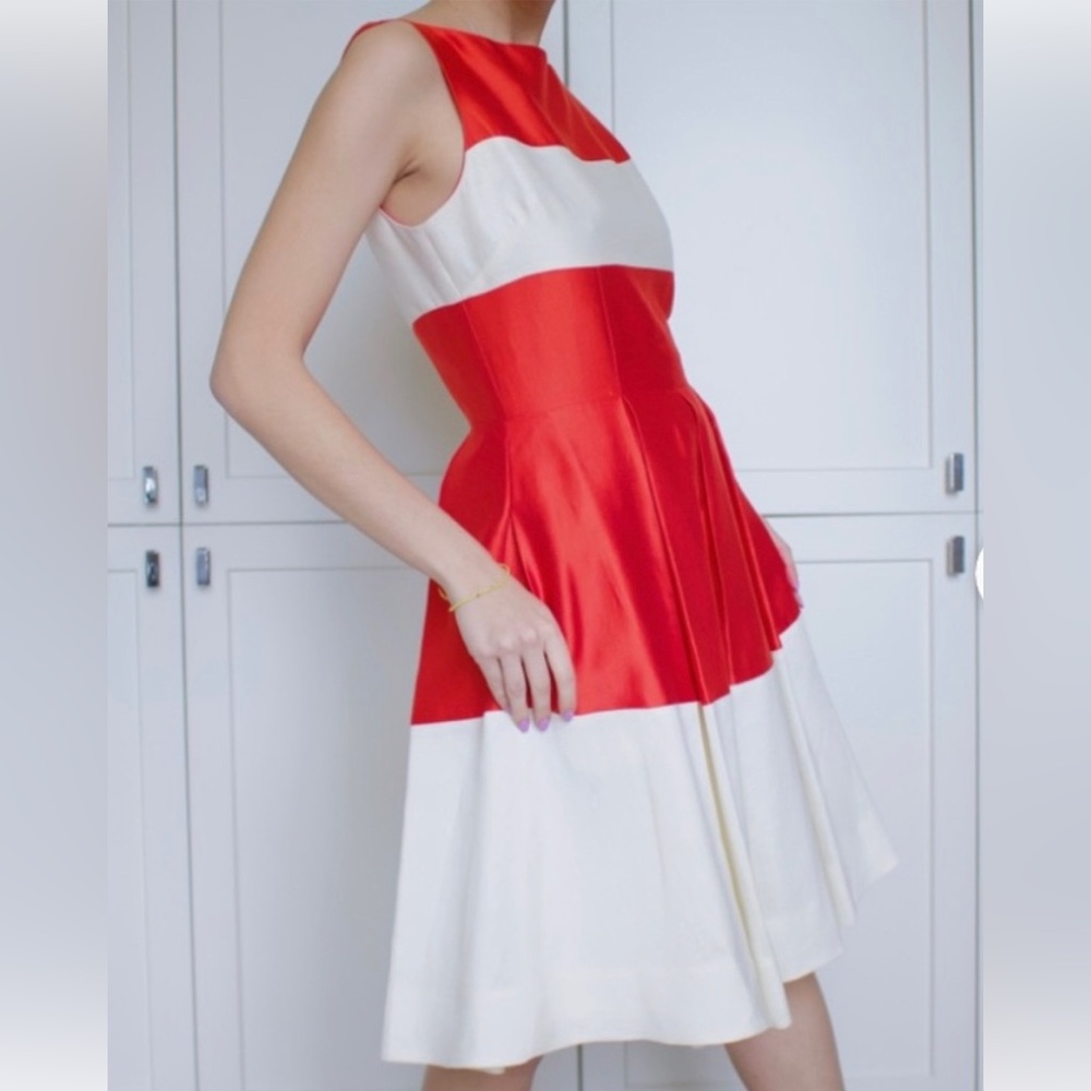 KATE SPADE Gayle Color Block Silk Blend Fit & Flare Dress - Women’s Size 4 - Picture 9 of 9